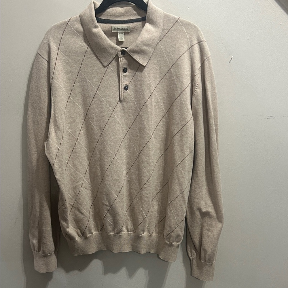 St. John's Bay Tan Crewneck Sweater for Men
